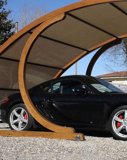 Навес «Ракушка» из дерева лиственницы от производителя WoodWave