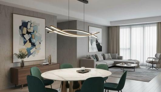 Подвесной светильник тройной - Лунное трио